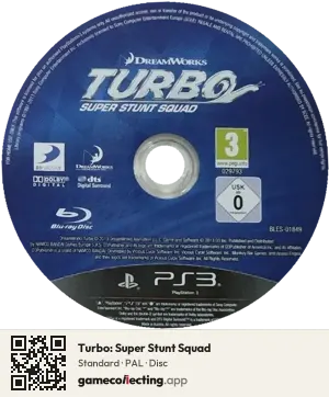 Turbo: Super Stunt Squad PlayStation 3, PAL disc