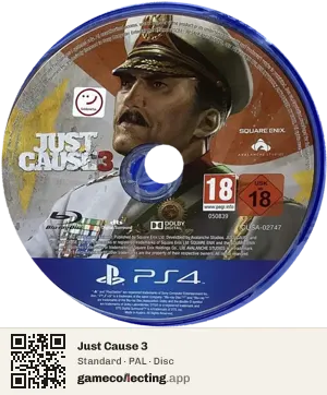 Just Cause 3 PlayStation 4, PAL disc