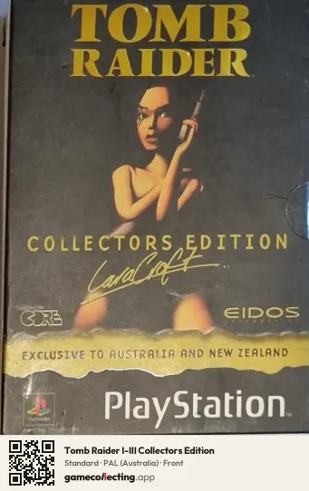 Tomb Raider I-III Collectors Edition PlayStation, Australia box front