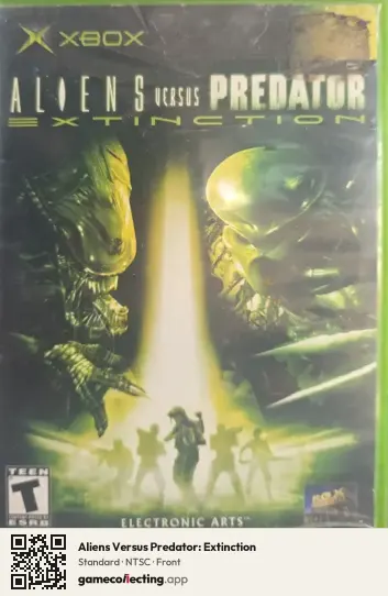 Aliens Versus Predator: Extinction Xbox, NTSC box front