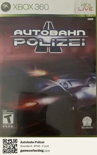 Autobahn Polizei Xbox 360, NTSC box front