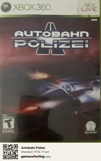Autobahn Polizei Xbox 360, NTSC box front