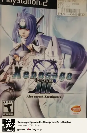 Xenosaga Episode III: Also sprach Zarathustra PlayStation 2, NTSC box front