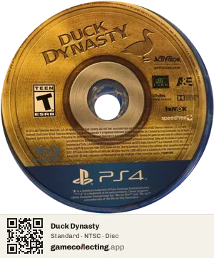 Duck Dynasty PlayStation 4, NTSC disc