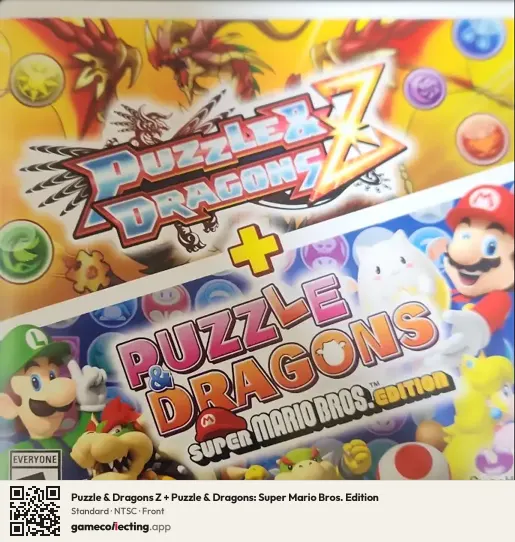 Puzzle & Dragons Z + Puzzle & Dragons: Super Mario Bros. Edition Nintendo 3DS, NTSC box front