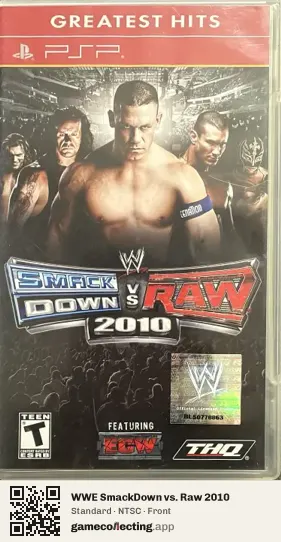 WWE SmackDown vs. Raw 2010 PlayStation Portable, NTSC box front