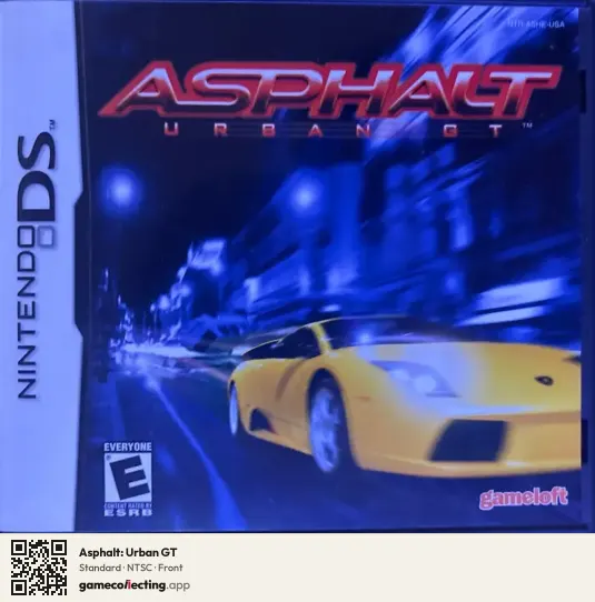 Asphalt: Urban GT Nintendo DS, NTSC box front