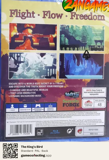 The King's Bird PlayStation 4, PAL box back
