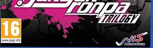 Danganronpa Trilogy, the PEGI square on its front