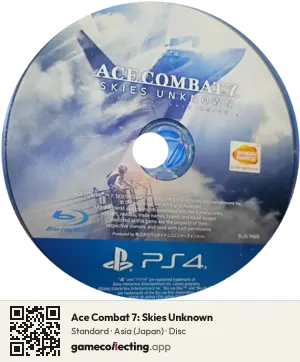Ace Combat 7: Skies Unknown PlayStation 4, Asia disc