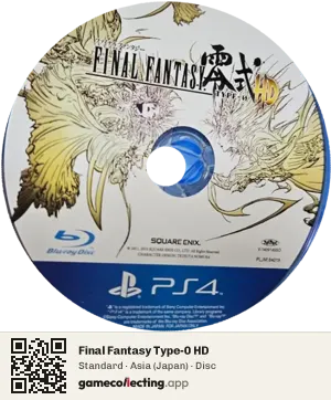 Final Fantasy Type-0 HD PlayStation 4, Asia disc