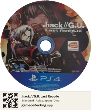 .hack//G.U. Last Recode PlayStation 4, Asia disc