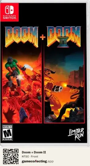 Doom + Doom II Nintendo Switch, NTSC box front