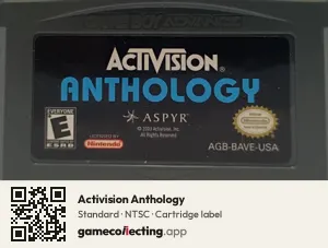 Activision Anthology Game Boy Advance, NTSC cartridge label