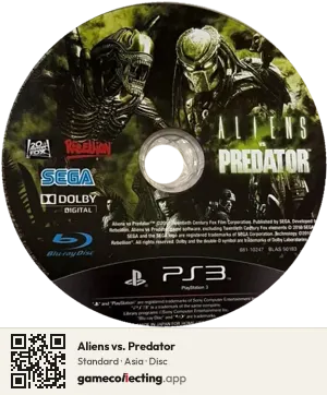 Aliens vs. Predator PlayStation 3, Asia disc