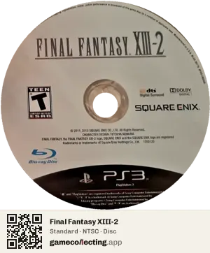 Final Fantasy XIII-2 PlayStation 3, NTSC disc