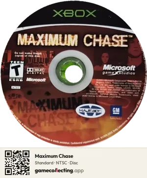 Maximum Chase Xbox, NTSC disc