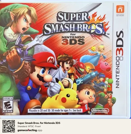 Super Smash Bros. for Nintendo 3DS Nintendo 3DS, NTSC box front