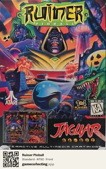 Ruiner Pinball Atari Jaguar, NTSC box front