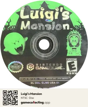 Luigi's Mansion Nintendo GameCube, NTSC disc