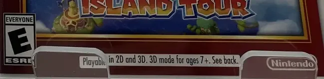 Mario Party: Island Tour, the ESRB box on its front