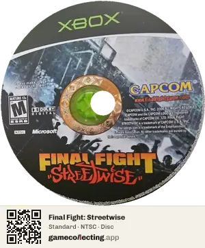 Final Fight: Streetwise Xbox, NTSC disc