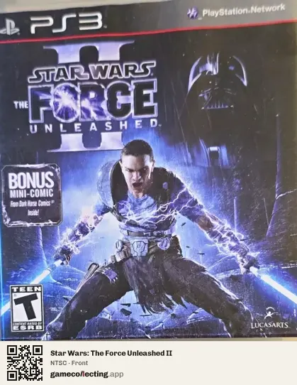 Star Wars: The Force Unleashed II PlayStation 3, NTSC box front