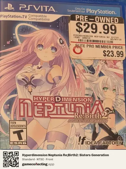 Hyperdimension Neptunia Re;Birth2: Sisters Generation PlayStation Vita, NTSC box front