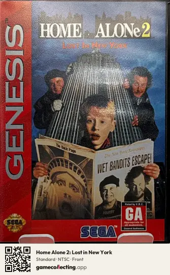 Home Alone 2: Lost in New York Sega Mega Drive / Genesis, NTSC box front
