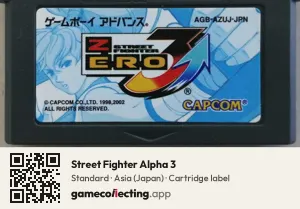 Street Fighter Alpha 3 Game Boy Advance, Asia cartridge label