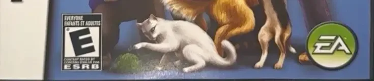 The Sims 2: Pets, the ESRB box on its front