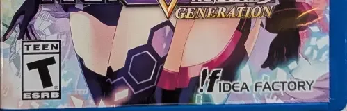 Hyperdimension Neptunia Re;Birth3: V Generation, the ESRB box on its front