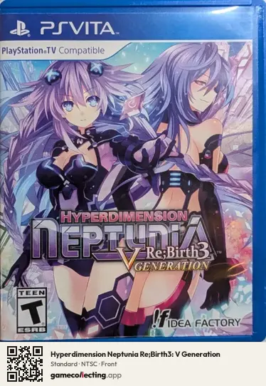 Hyperdimension Neptunia Re;Birth3: V Generation PlayStation Vita, NTSC box front