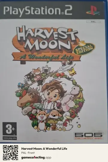 Harvest Moon: A Wonderful Life PlayStation 2, PAL box front