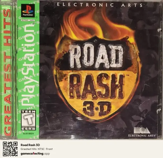 Road Rash 3D PlayStation, NTSC box front