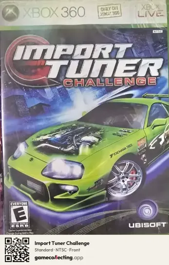 Import Tuner Challenge Xbox 360, NTSC box front
