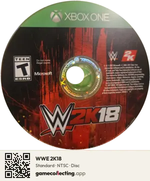 WWE 2K18 Xbox One, NTSC disc