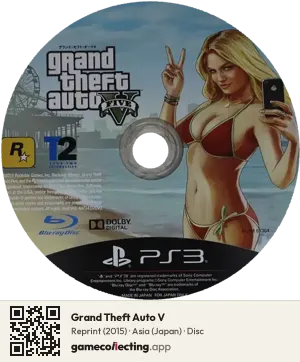Grand Theft Auto V PlayStation 3, Asia disc