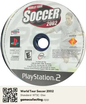 World Tour Soccer 2002 PlayStation 2, NTSC disc