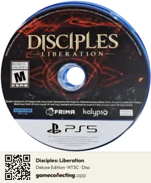 Disciples: Liberation PlayStation 5, NTSC disc