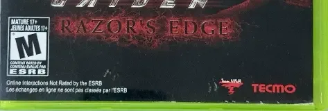 Ninja Gaiden 3: Razor's Edge, the ESRB box on its front