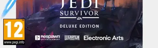Star Wars Jedi: Survivor, the PEGI square on its front