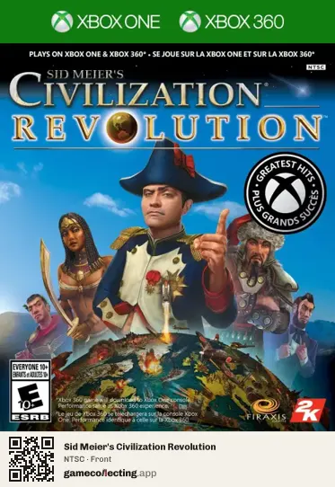 Sid Meier's Civilization Revolution Xbox 360, NTSC box front