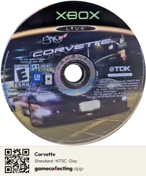 Corvette Xbox, NTSC disc