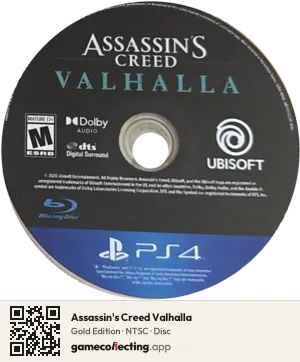 Assassin's Creed Valhalla PlayStation 4, NTSC disc
