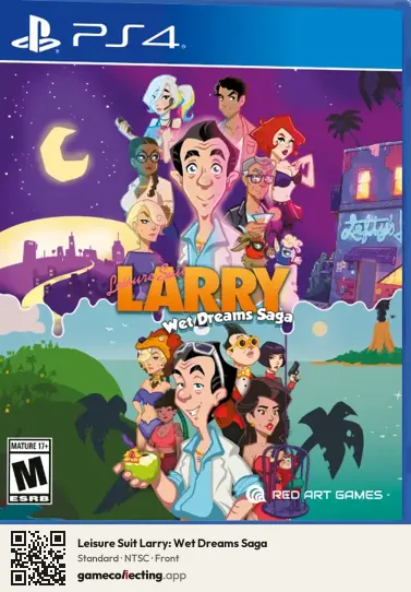 Leisure Suit Larry: Wet Dreams Saga PlayStation 4, NTSC box front