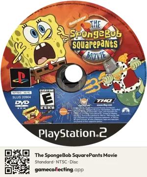 The SpongeBob SquarePants Movie PlayStation 2, NTSC disc