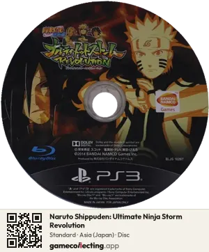 Naruto Shippuden: Ultimate Ninja Storm Revolution PlayStation 3, Asia disc
