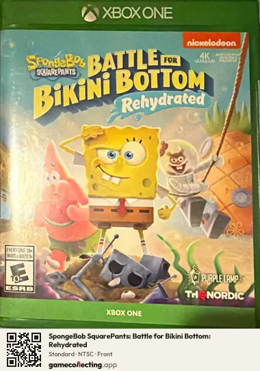 SpongeBob SquarePants: Battle for Bikini Bottom: Rehydrated Xbox One, NTSC box front