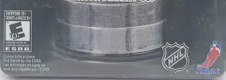 NHL 13, the ESRB box on its front